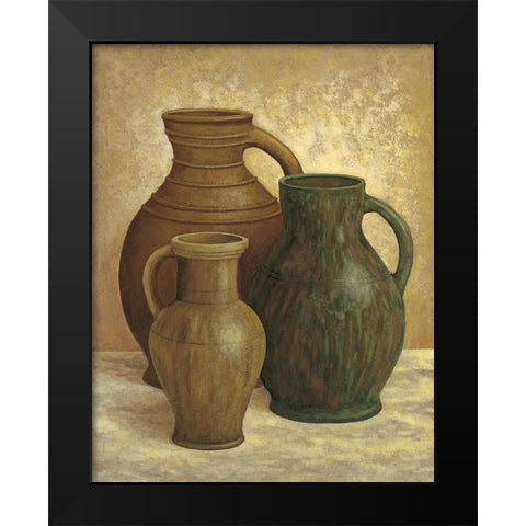 Vasi di terracotta Black Modern Wood Framed Art Print by Mazo, Andre