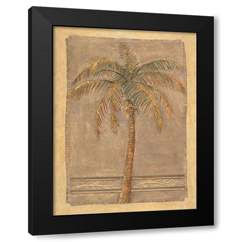 Jute Palm II Black Modern Wood Framed Art Print with Double Matting by Mazo, Andre