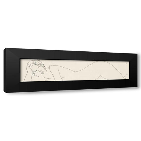 Nudo sdraiato Black Modern Wood Framed Art Print with Double Matting by Modigliani, Amedeo