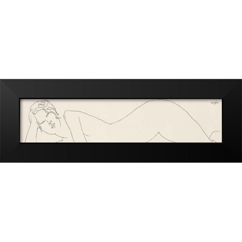 Nudo sdraiato Black Modern Wood Framed Art Print by Modigliani, Amedeo