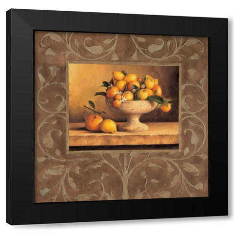 Oranges and Lemons Black Modern Wood Framed Art Print by Gonzales, Andres