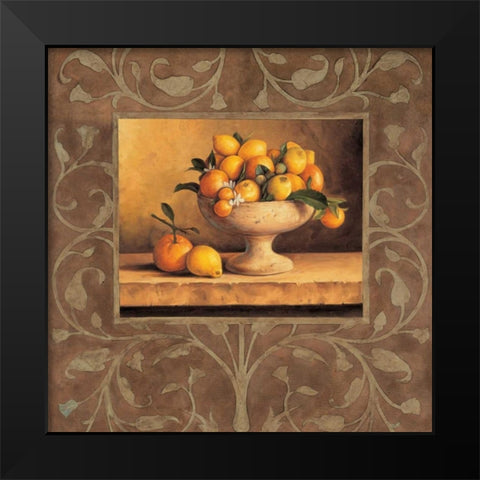 Oranges and Lemons Black Modern Wood Framed Art Print by Gonzales, Andres