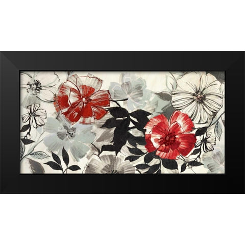 Love and Pearls Black Modern Wood Framed Art Print by Inger, Astrid