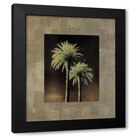 Palmas II Black Modern Wood Framed Art Print with Double Matting by Trivelli, Andrea