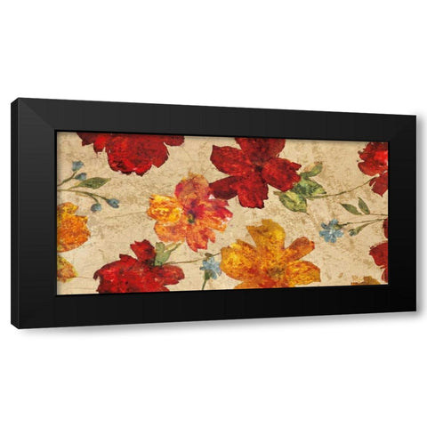 Fleurs du printemps Black Modern Wood Framed Art Print with Double Matting by Cleret, Audrey