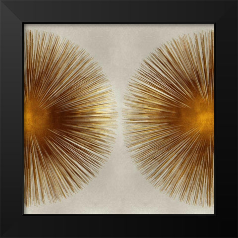 Bronze Sunburst II Black Modern Wood Framed Art Print by Young, Abby