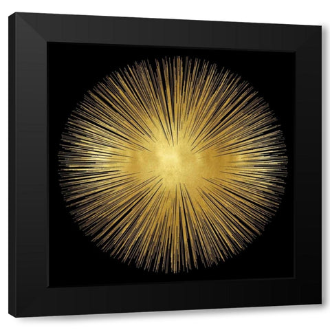 Sunburst on Black I Black Modern Wood Framed Art Print by Young, Abby