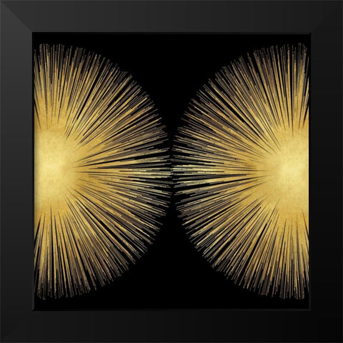Sunburst on Black II Black Modern Wood Framed Art Print by Young, Abby