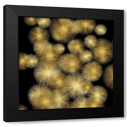 Flourish in Gold Black Modern Wood Framed Art Print by Young, Abby