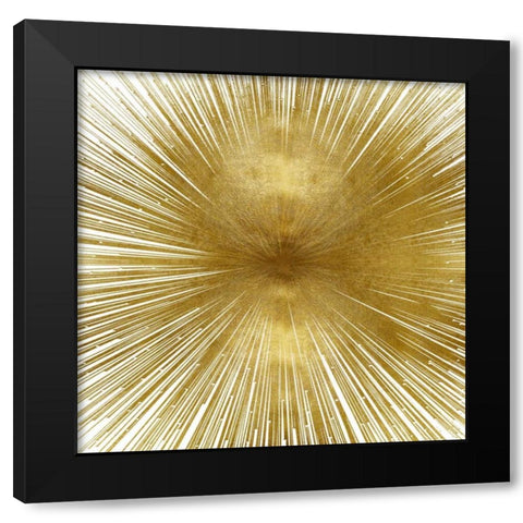Radiant Gold Black Modern Wood Framed Art Print by Young, Abby