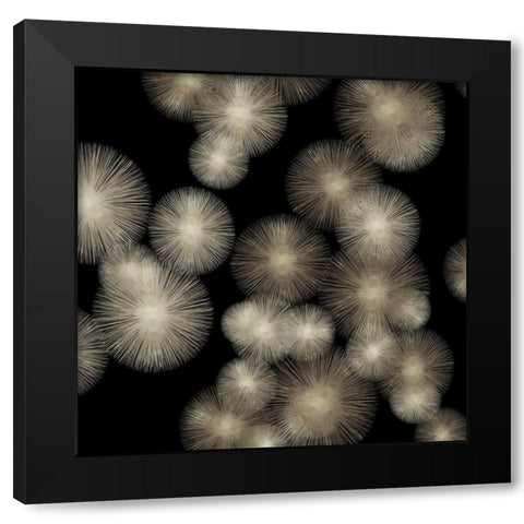 Pewter Sunbursts Black Modern Wood Framed Art Print by Young, Abby