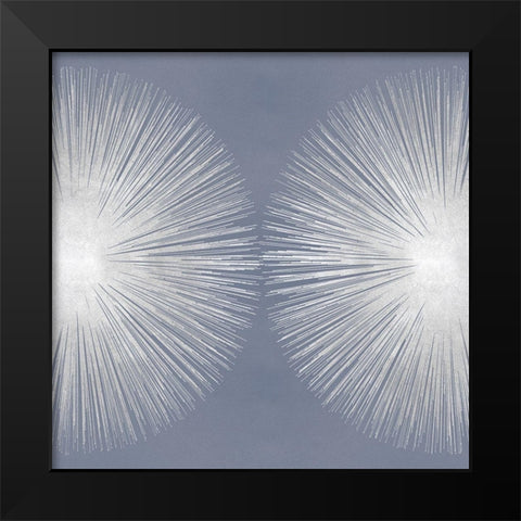Silver Sunburst on Gray II Black Modern Wood Framed Art Print by Young, Abby