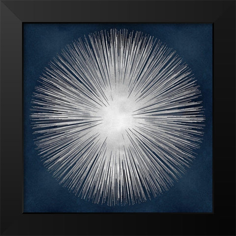Sunburst on Dark Blue I Black Modern Wood Framed Art Print by Young, Abby
