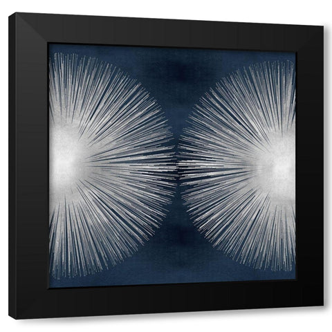 Sunburst on Dark Blue II Black Modern Wood Framed Art Print by Young, Abby