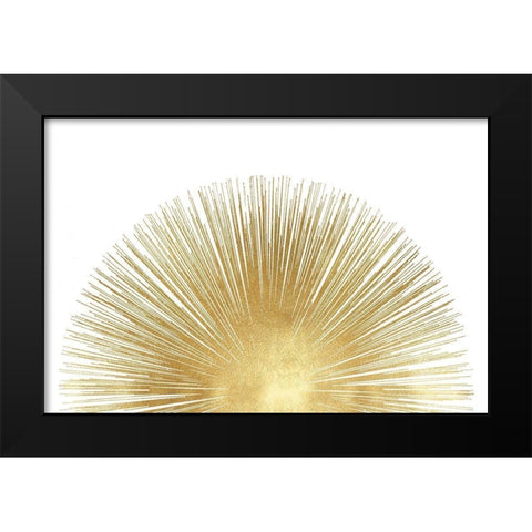 Sunburst Rising Black Modern Wood Framed Art Print by Young, Abby