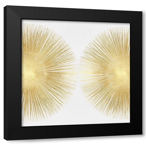 Sunburst Soft Gold II Black Modern Wood Framed Art Print by Young, Abby