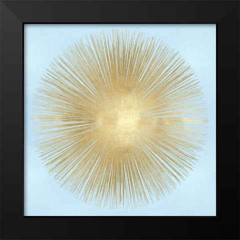 Sunburst Gold on Light Blue I Black Modern Wood Framed Art Print by Young, Abby
