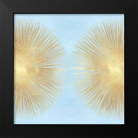 Sunburst Gold on Light Blue II Black Modern Wood Framed Art Print by Young, Abby