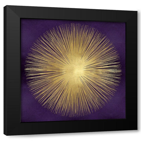 Sunburst Gold on Purple I Black Modern Wood Framed Art Print by Young, Abby