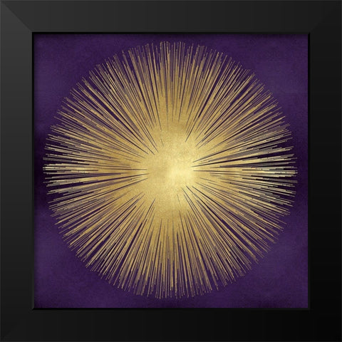 Sunburst Gold on Purple I Black Modern Wood Framed Art Print by Young, Abby