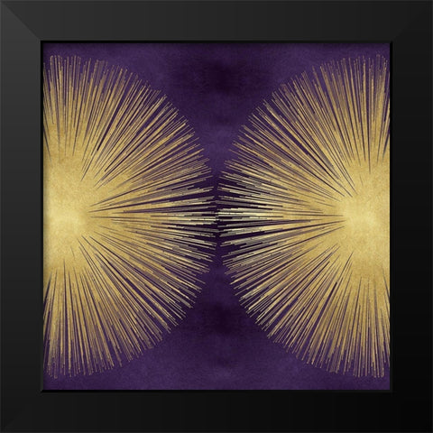 Sunburst Gold on Purple II Black Modern Wood Framed Art Print by Young, Abby