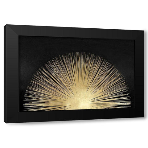 Sunburst Rising on Black Black Modern Wood Framed Art Print with Double Matting by Young, Abby