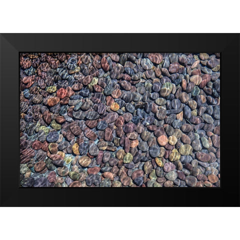 Colorful Stones I Black Modern Wood Framed Art Print by Markoff, Barbara