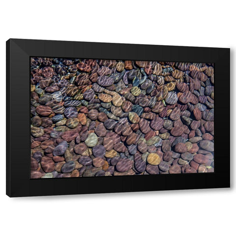 Colorful Stones II Black Modern Wood Framed Art Print by Markoff, Barbara