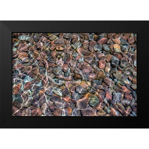 Colorful Stones III Black Modern Wood Framed Art Print by Markoff, Barbara