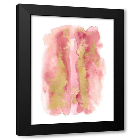 Blush Mist with Gold I Black Modern Wood Framed Art Print by Riley, Bella