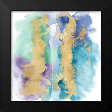 Coastal Mist with Gold I Black Modern Wood Framed Art Print by Riley, Bella