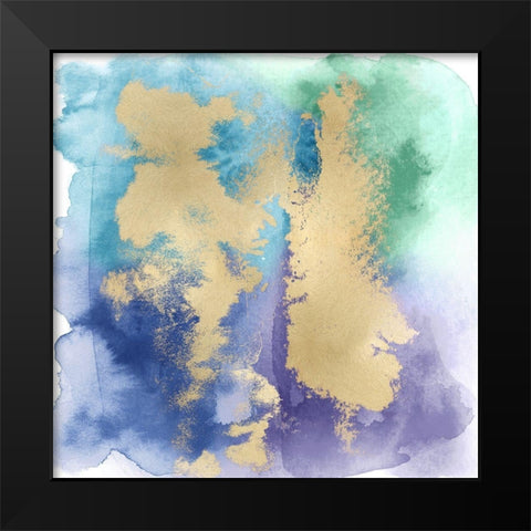Coastal Mist with Gold II Black Modern Wood Framed Art Print by Riley, Bella