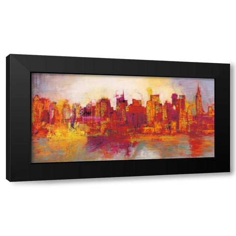 Abstract New York City Black Modern Wood Framed Art Print by Carter, Brian