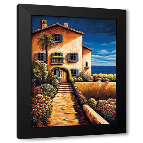 Saint Tropez Black Modern Wood Framed Art Print by Francis, Brian