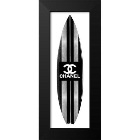 Fashion Surfboard II Black Modern Wood Framed Art Print by Blake, Madeline