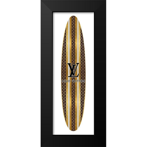 Fashion Surfboard France V Black Modern Wood Framed Art Print by Blake, Madeline