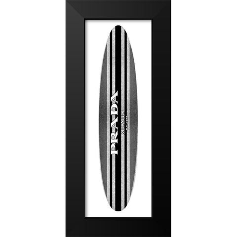 Fashion Surfboard Milan I Black Modern Wood Framed Art Print by Blake, Madeline