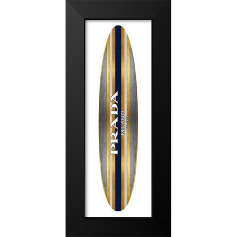 Fashion Surfboard Milan III Black Modern Wood Framed Art Print by Blake, Madeline