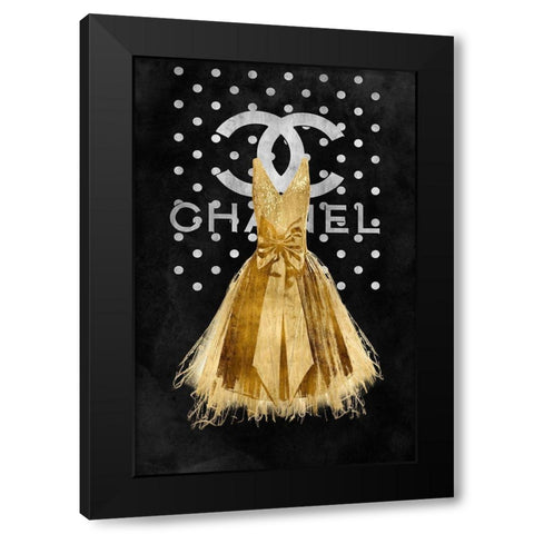 Fashion Dress Gold Black Modern Wood Framed Art Print with Double Matting by Blake, Madeline