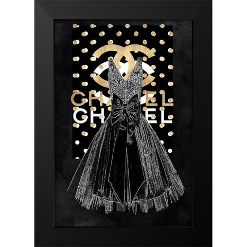 Fashion Dress Black Black Modern Wood Framed Art Print by Blake, Madeline