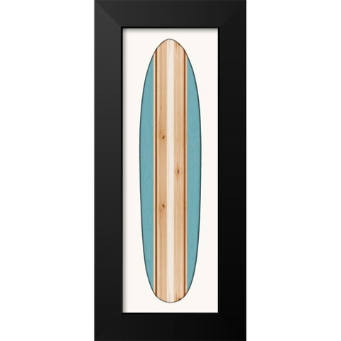 Vintage Surfboard I Black Modern Wood Framed Art Print by Blake, Madeline