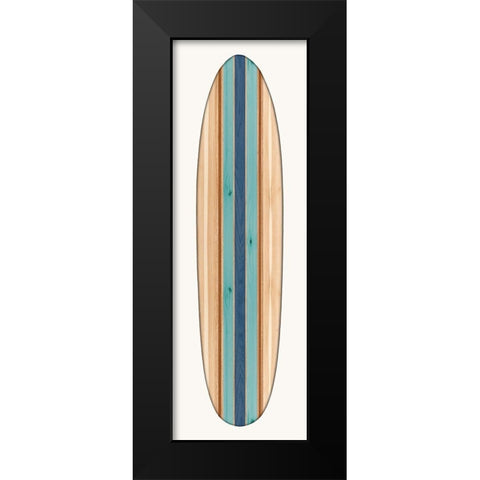 Vintage Surfboard II Black Modern Wood Framed Art Print by Blake, Madeline