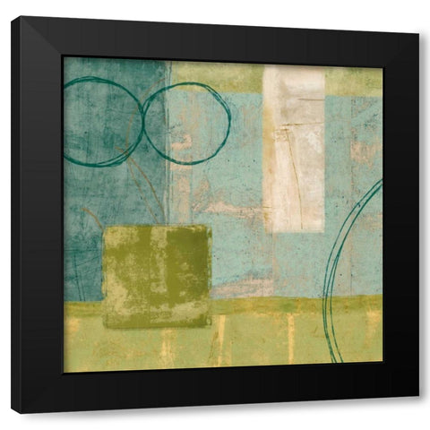 Aquamarine II Black Modern Wood Framed Art Print by Nelson, Brent
