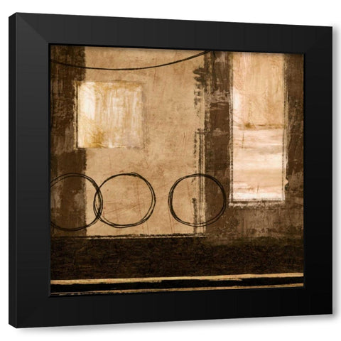 Buoyant Black Modern Wood Framed Art Print with Double Matting by Nelson, Brent