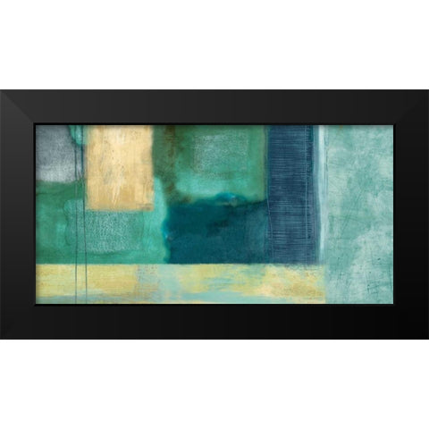 The Engagement Black Modern Wood Framed Art Print by Nelson, Brent