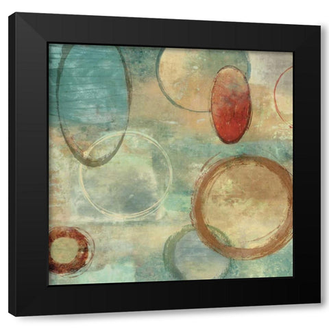 Yes II Black Modern Wood Framed Art Print with Double Matting by Nelson, Brent