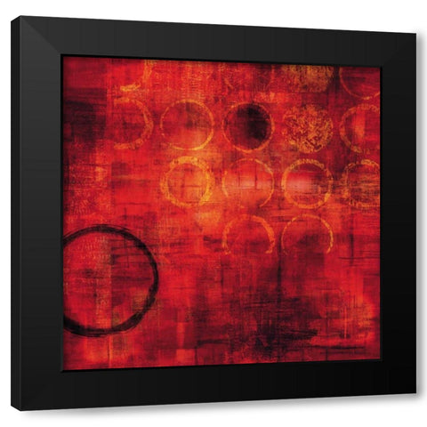 Rojo Black Modern Wood Framed Art Print with Double Matting by Nelson, Brent