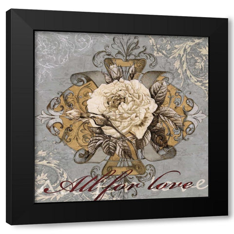 All for Love Black Modern Wood Framed Art Print with Double Matting by Glover, Brandon