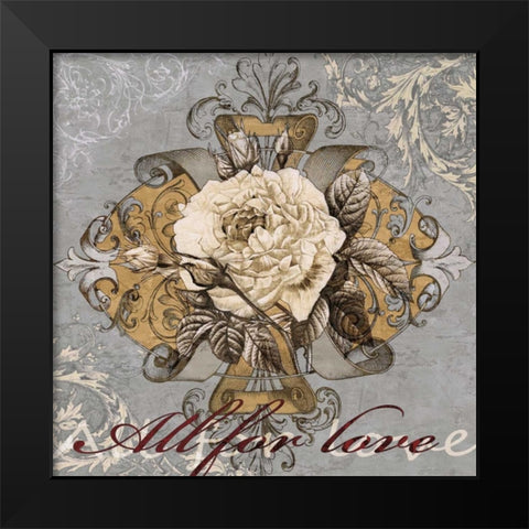 All for Love Black Modern Wood Framed Art Print by Glover, Brandon