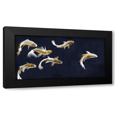 Koi Pond Black Modern Wood Framed Art Print by Blake, Madeline